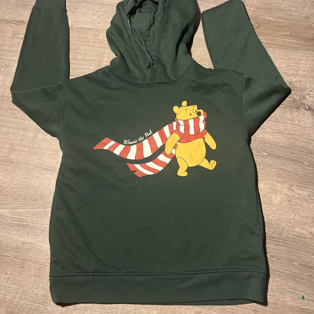 Disney Winnie The Pooh, Green Hoodie Size Small Womenâs